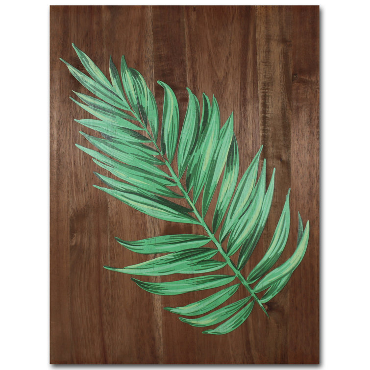 Bayou Breeze Natural Wood Palm Leaf Wall Art Decor Wayfair